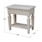 International Concepts Rectangle Vista Side Table, 24 W, 14 L, 24 in H, Wood, Unfinished OT-15E2 - alternate 9